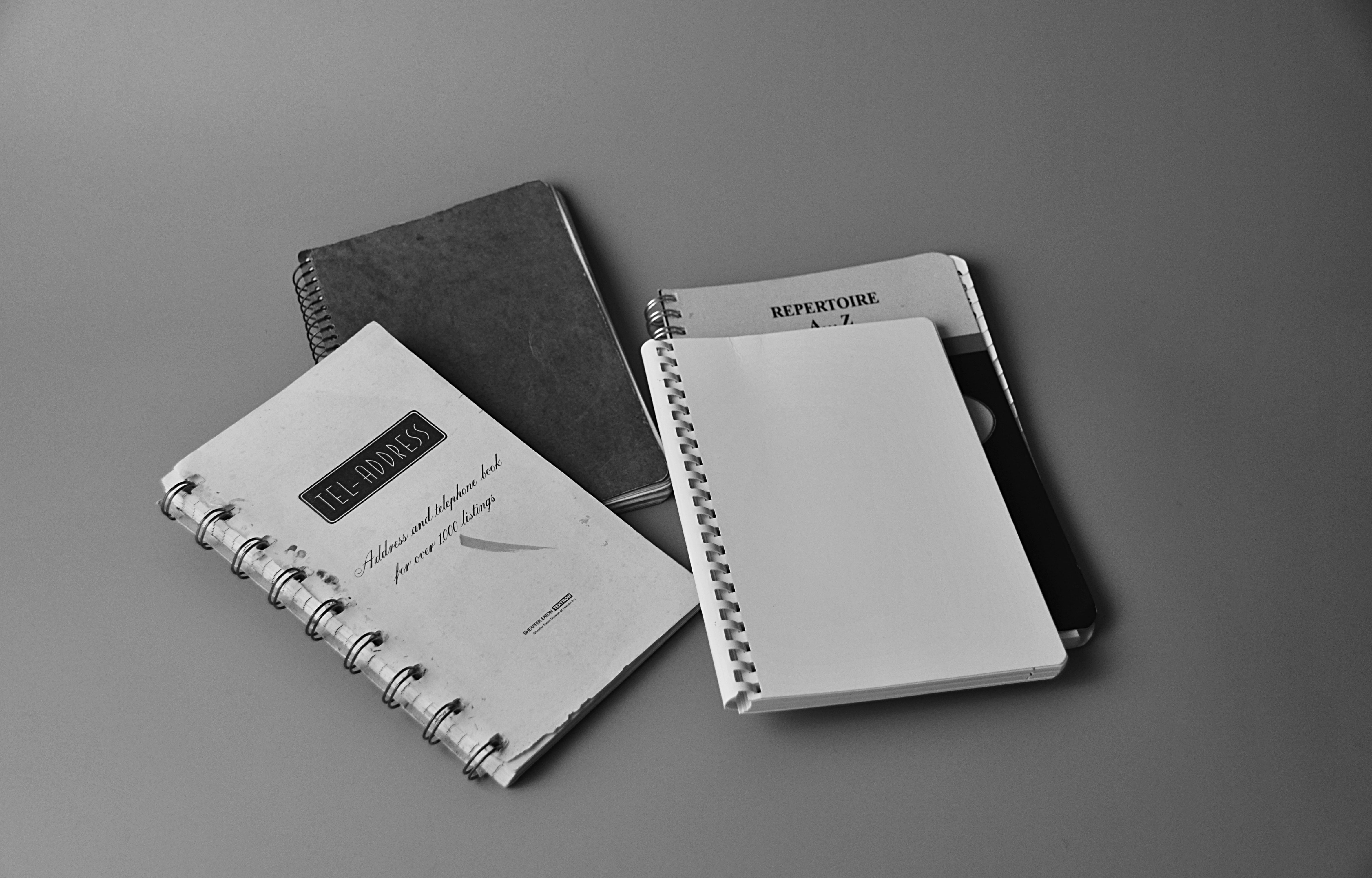address-book-black-and-white-business-205414